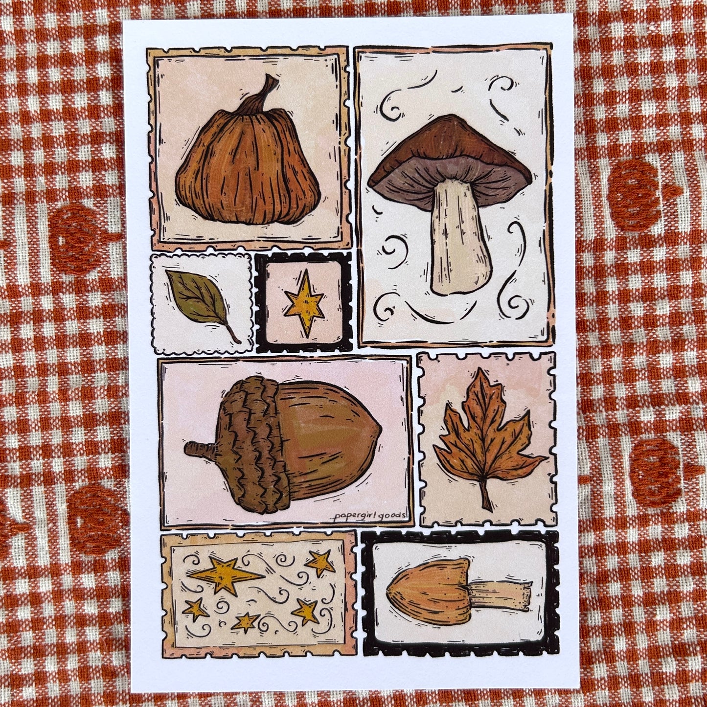 Autumn Stamps Print