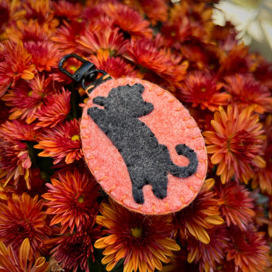 Felt Keychain - Black Cat