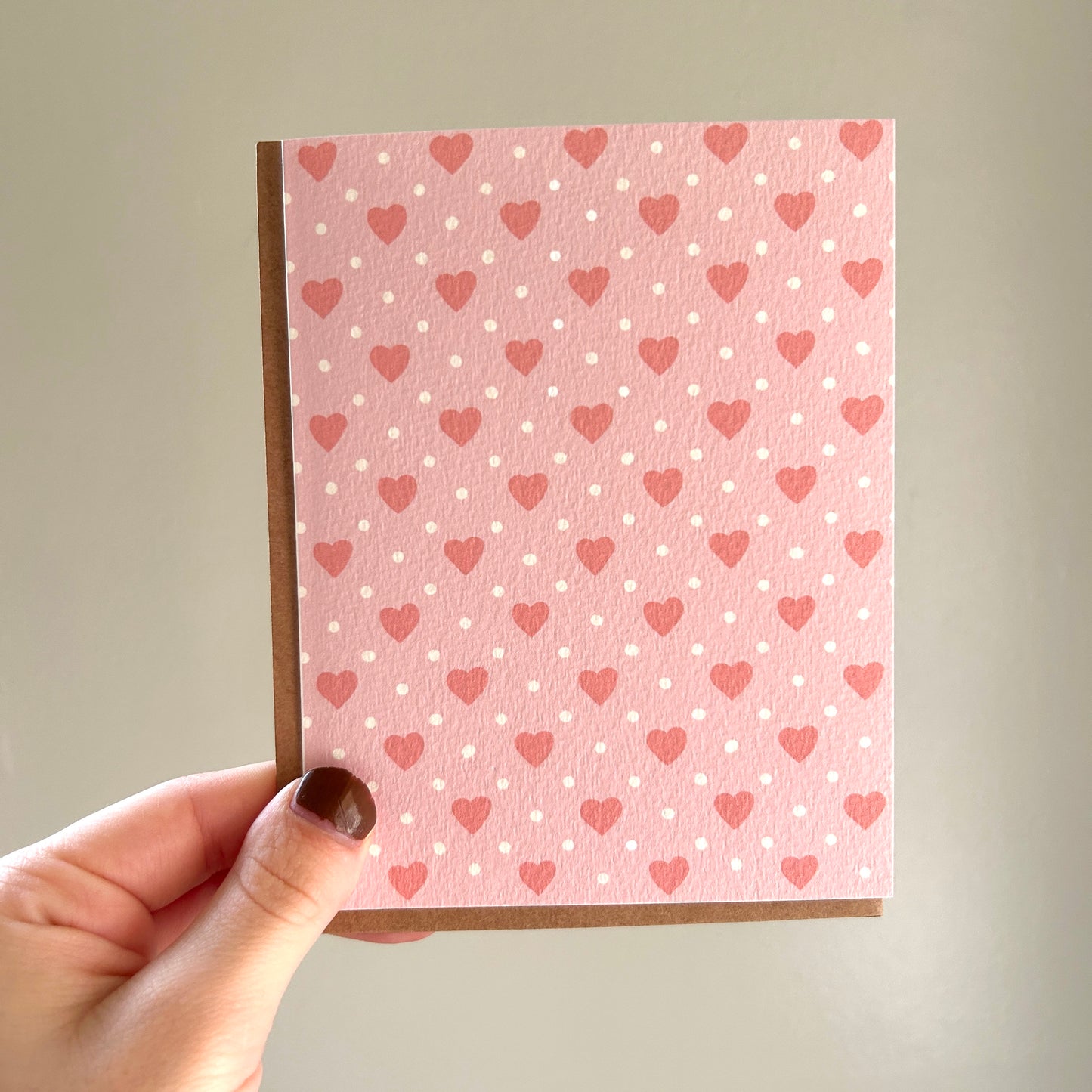 Pink Hearts Card