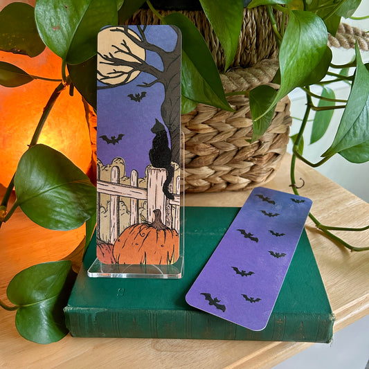 October Nights Double Sided Bookmark