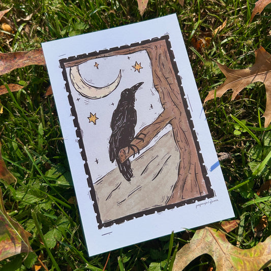 Raven’s Night Autumn Print