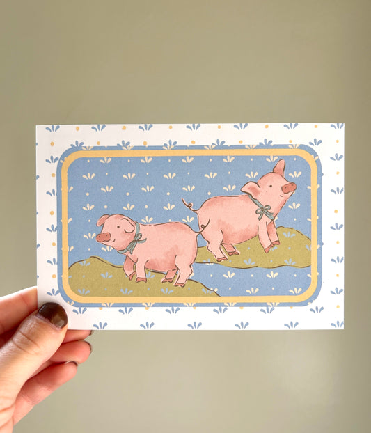 Farm Animals Postcard - Single