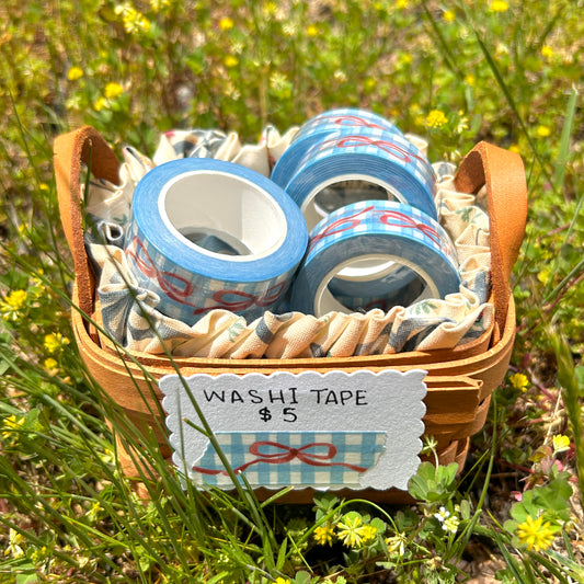 Gingham Bow Washi Tape