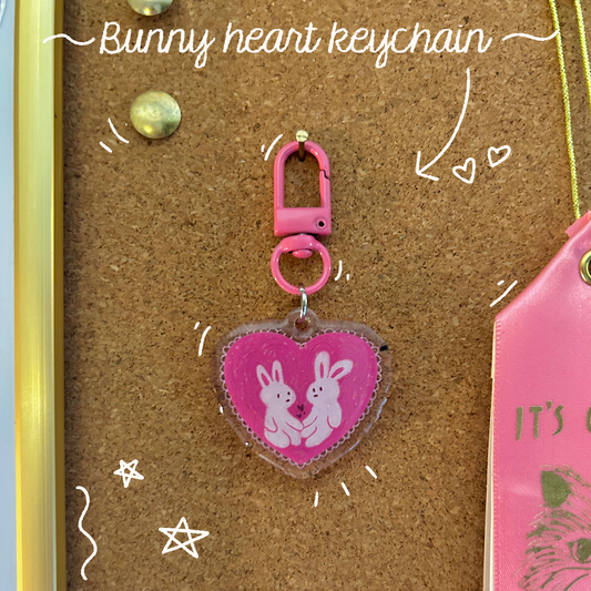 Bunny Heart Keychain