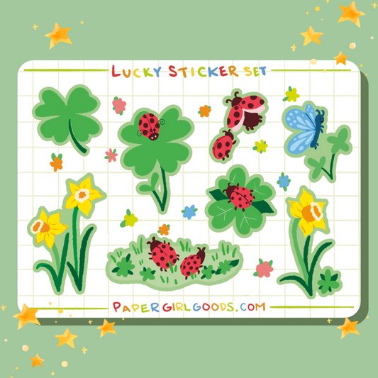 Lucky Sticker Sheet - Mini Size