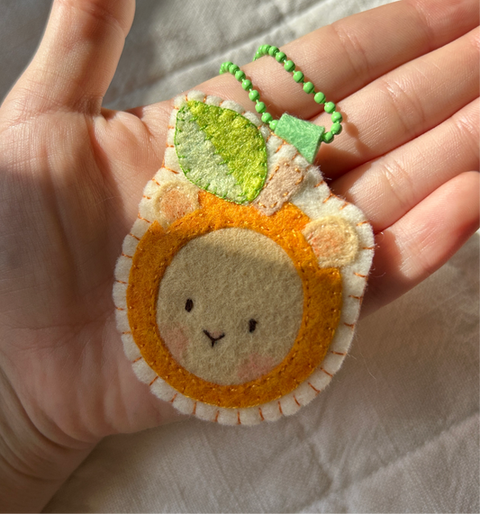 Felt Fruit Keychain - Orange