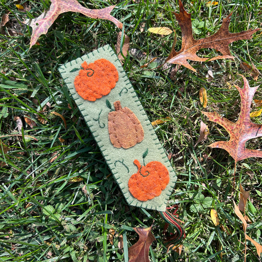 Felt Bookmark - Pumpkins