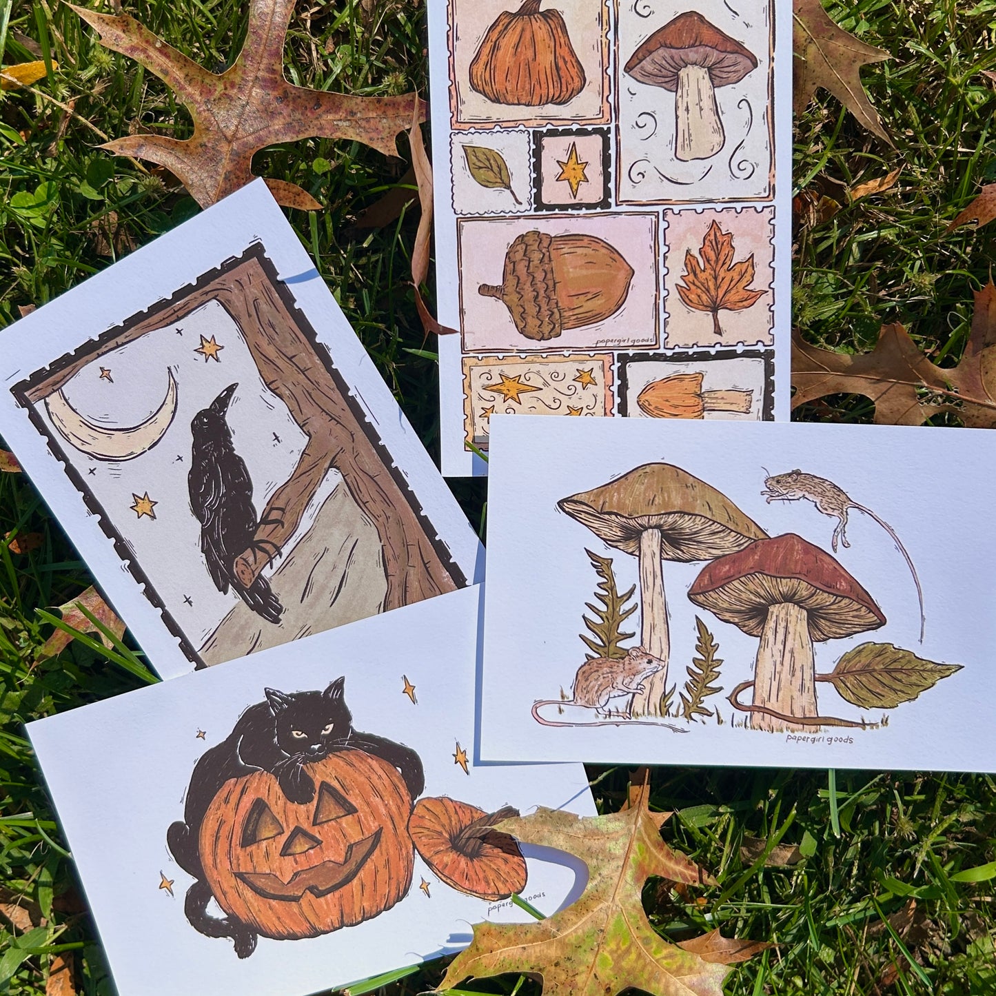 Autumn Stamps Print