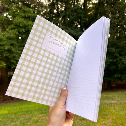 Apple Gingham Notebook