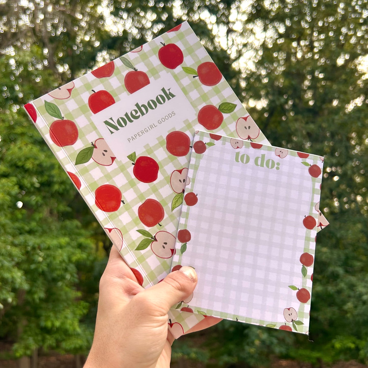 Apple Gingham To-Do Notepad