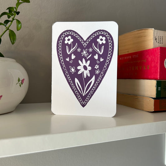 Folk-art Heart Card
