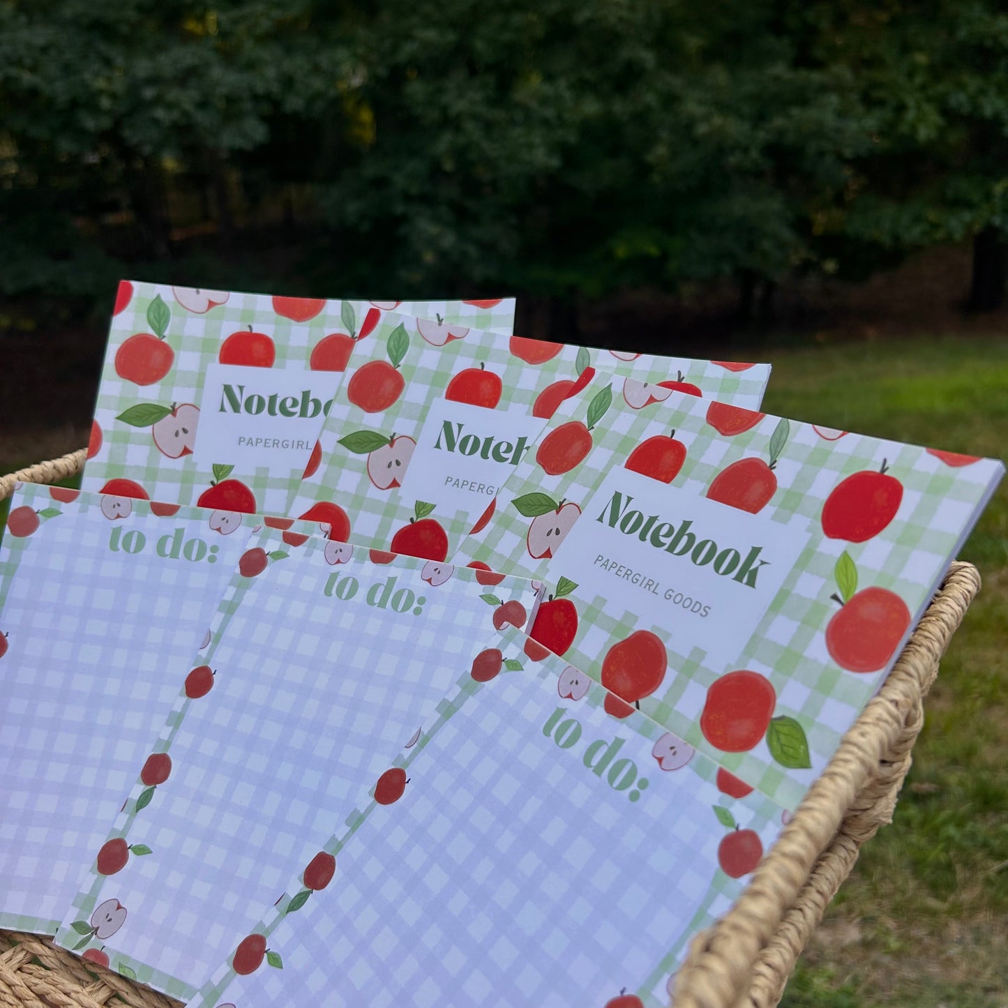 Apple Gingham Notebook