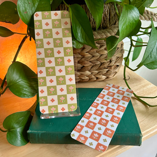 Autumn Checkers Double Sided Bookmark