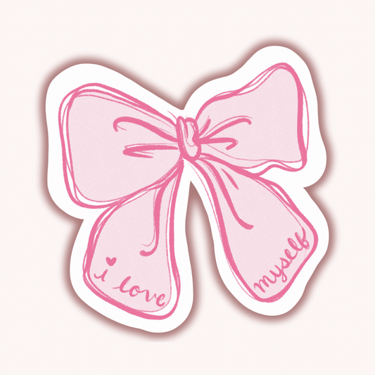 Love Myself Bow - single sticker