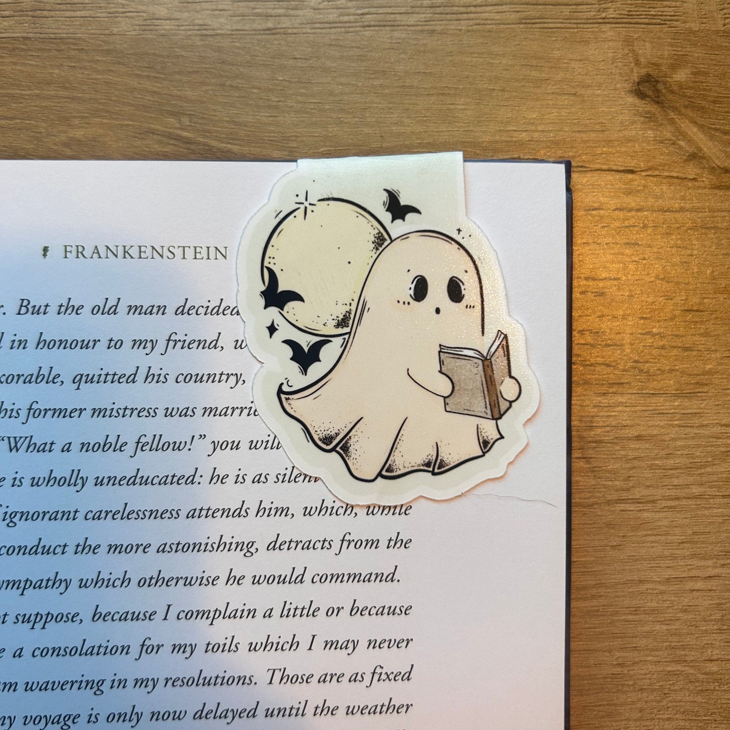 Book Lover Ghost Magnetic Bookmark