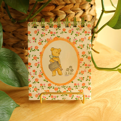 Teddy Spiral Notepad w/ keychain