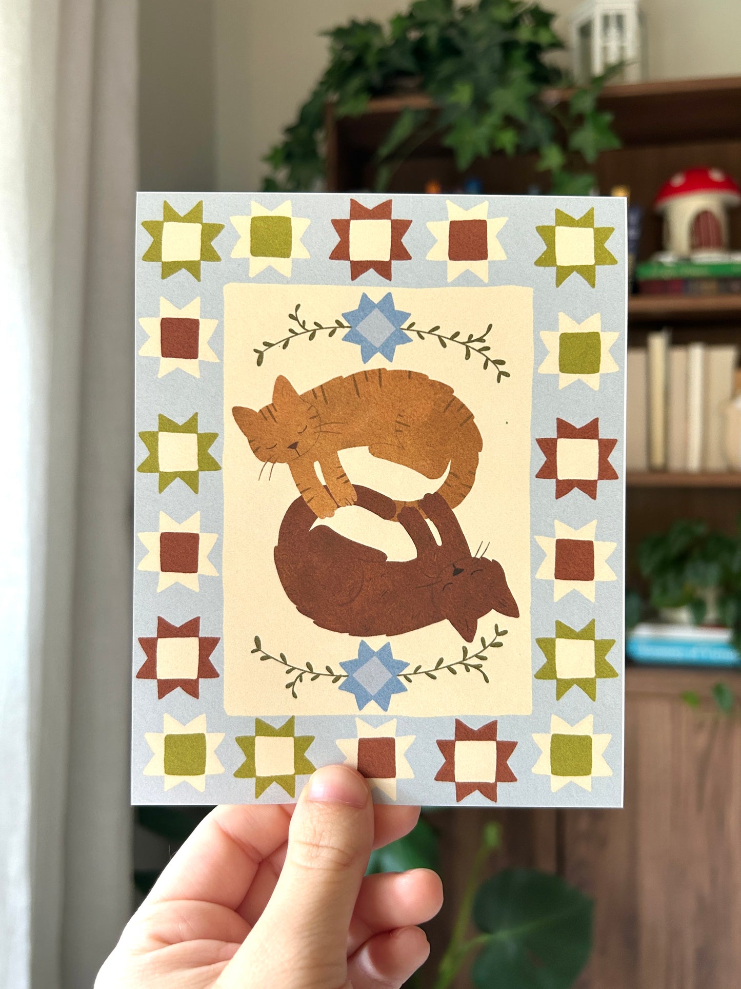 Tortie and Tabby Sleepy Kitties - Print Version