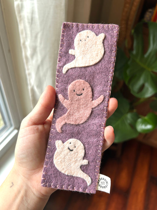 Ghost Felt Embroidered Bookmark