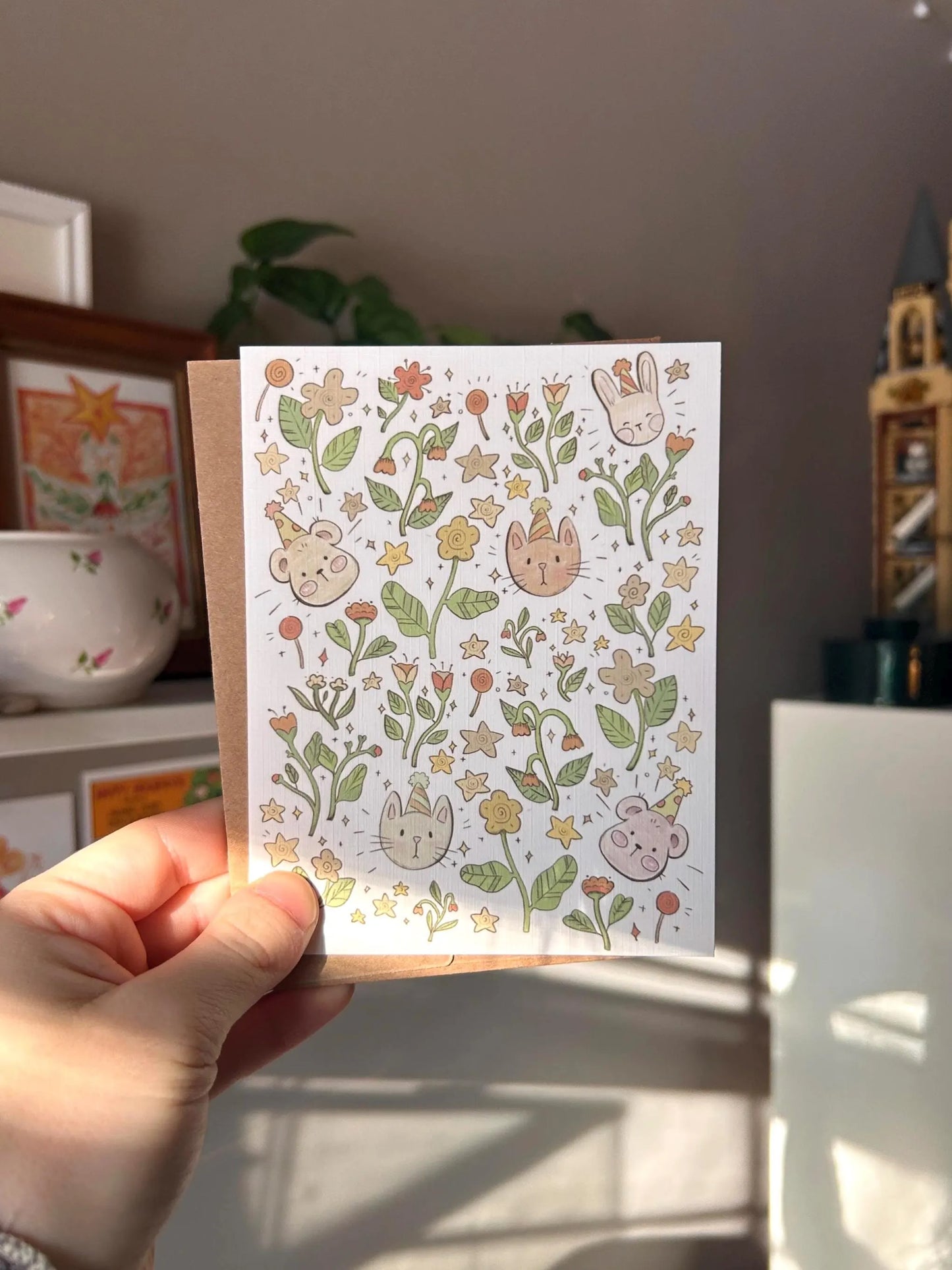 Party Hat Critters - Birthday Card