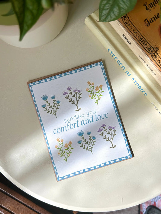 Comfort and Love - Get Well Soon, Condolences Card