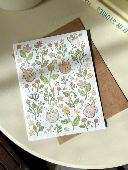 Party Hat Critters - Birthday Card