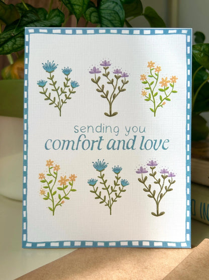Comfort and Love - Get Well Soon, Condolences Card