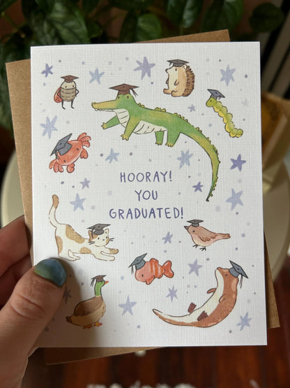 Animal Graduates - Graduation Card