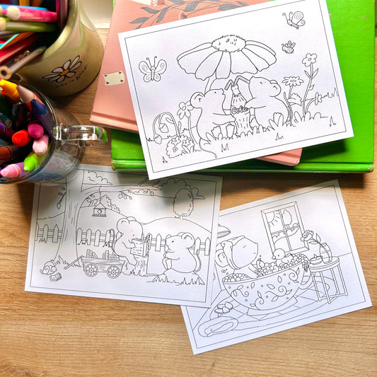 Mouse Activities Coloring Pages