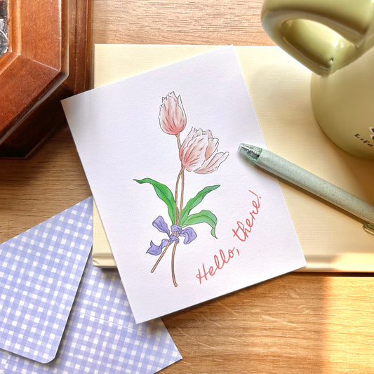 Tulip and Gingham Card